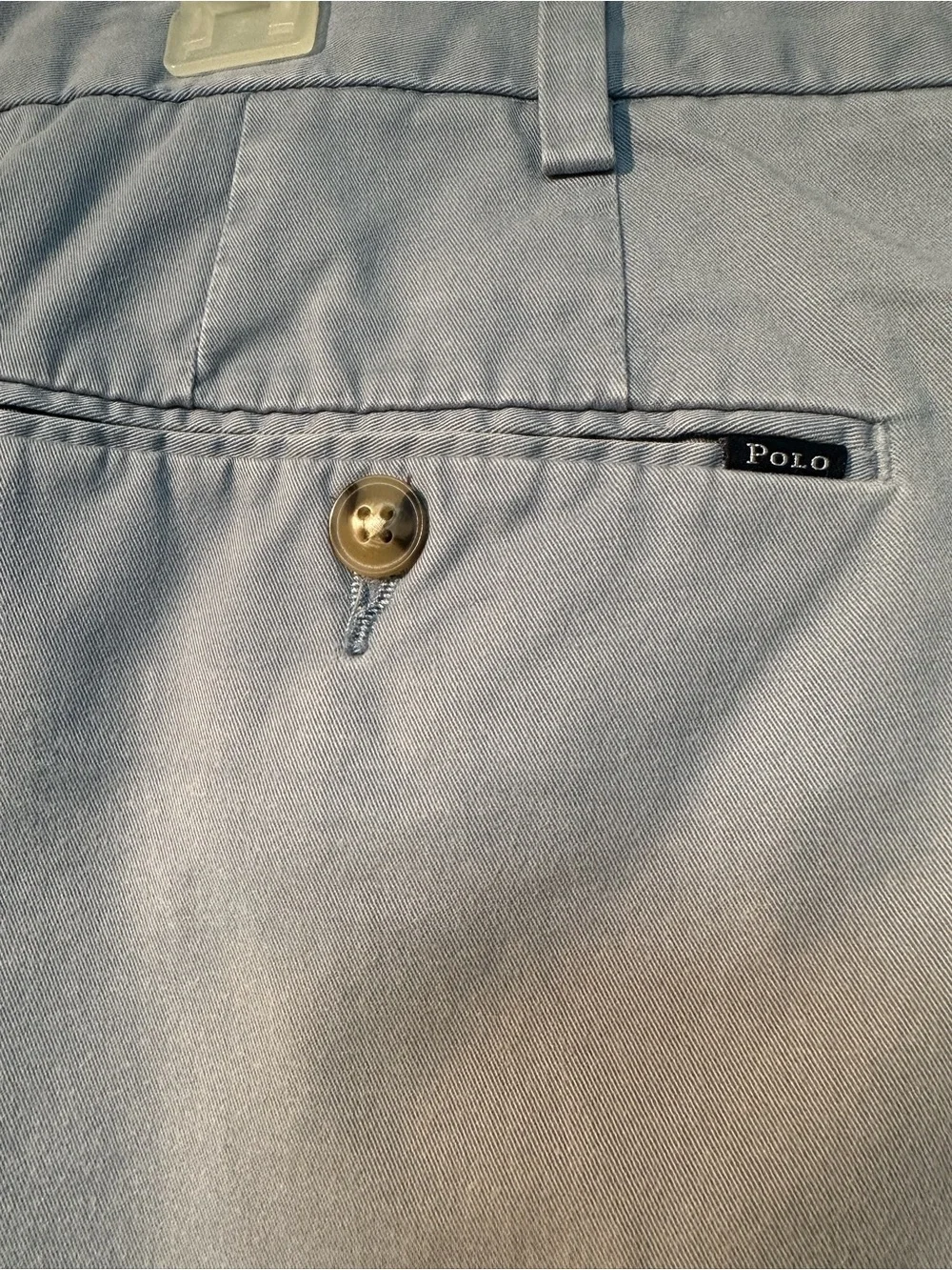 Polo by Ralph Lauren Light Blue Flat-Front Chino Men’s Shorts